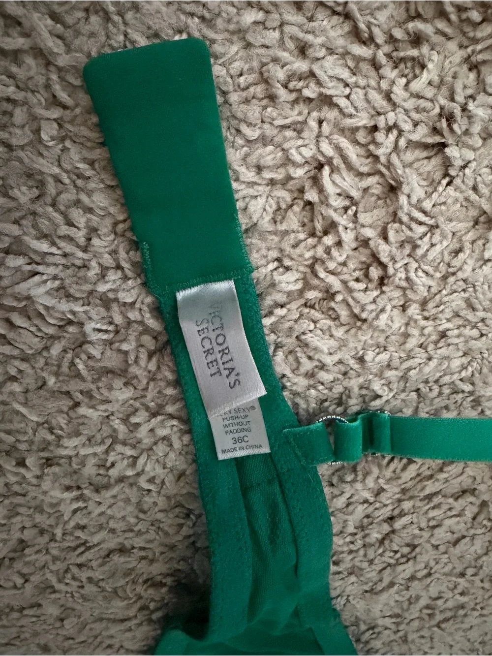 Victoria's Secret Emerald Green Lace Balconette Bra